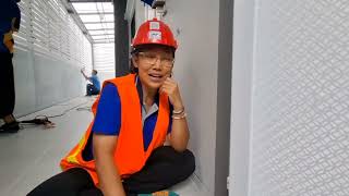 รีวิวงานติดตั้งฉากกั้นห้องแมว | ใช้เหล็กเจาะรูกลมจีน แข็งแรง โปร่งโล่ง