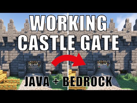 Jax and Wild - Minecraft Medieval Fantasy Castle Gate | Working Gate Java & Bedrock