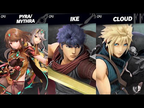 Super Smash Bros. Ultimate - Pyra/Mythra Vs Ike Vs Cloud 2