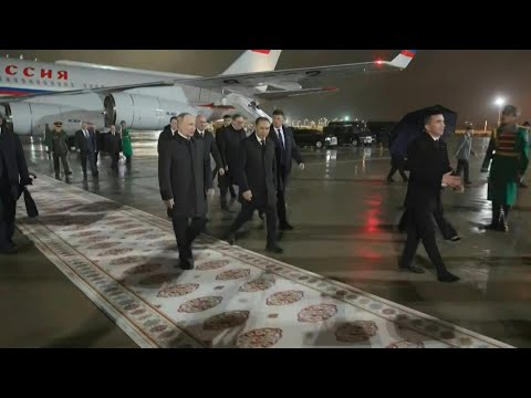 Video | Putin arrives in Turkmenistan for a rare Central Asia summit | AFP