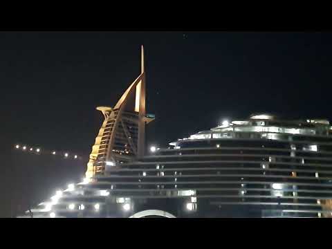 Burj Al Arab luxury hospitality Dubai | Jumeirah Beach night view @Wanderergirl