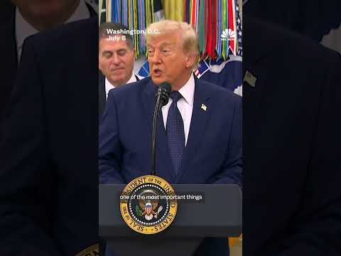 President Trump rings bell to open stock market and mark the launch of Trump Accounts