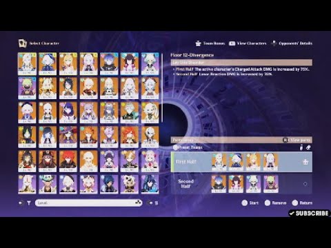 Spiral Abyss floor 11 & 12 | full clear | Genshin Impact 6.3 / Luna 4 | January