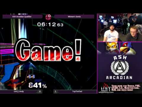 GHQ | Andy (Fox) vs TopTierDad (Falco) - ASH Arcadian Qualifier Melee Loser's Bracket