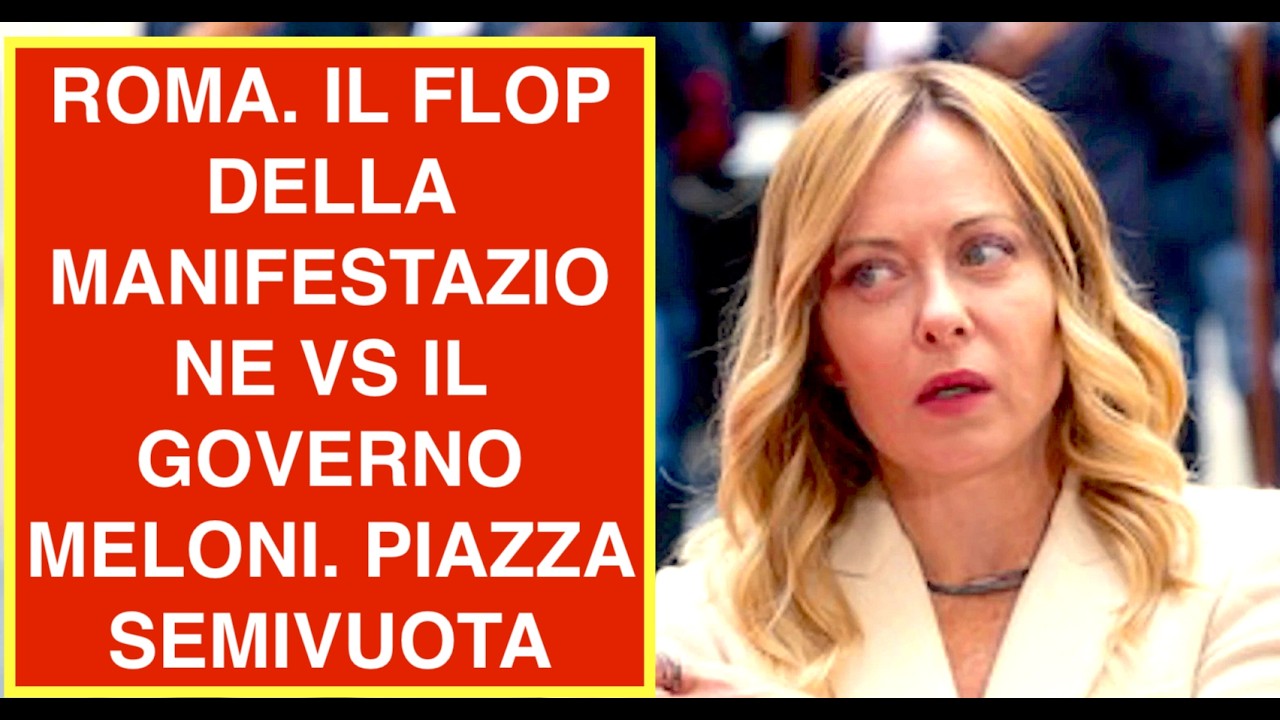 ROMA. IL FLOP DELLA MANIFESTAZIONE VS IL GOVERNO MELONI. PIAZZA SEMIVUOTA