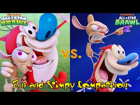 Nickelodeon All Star Brawl VS. Nickelodeon All Star Brawl 2: Ren and Stimpy Comparison