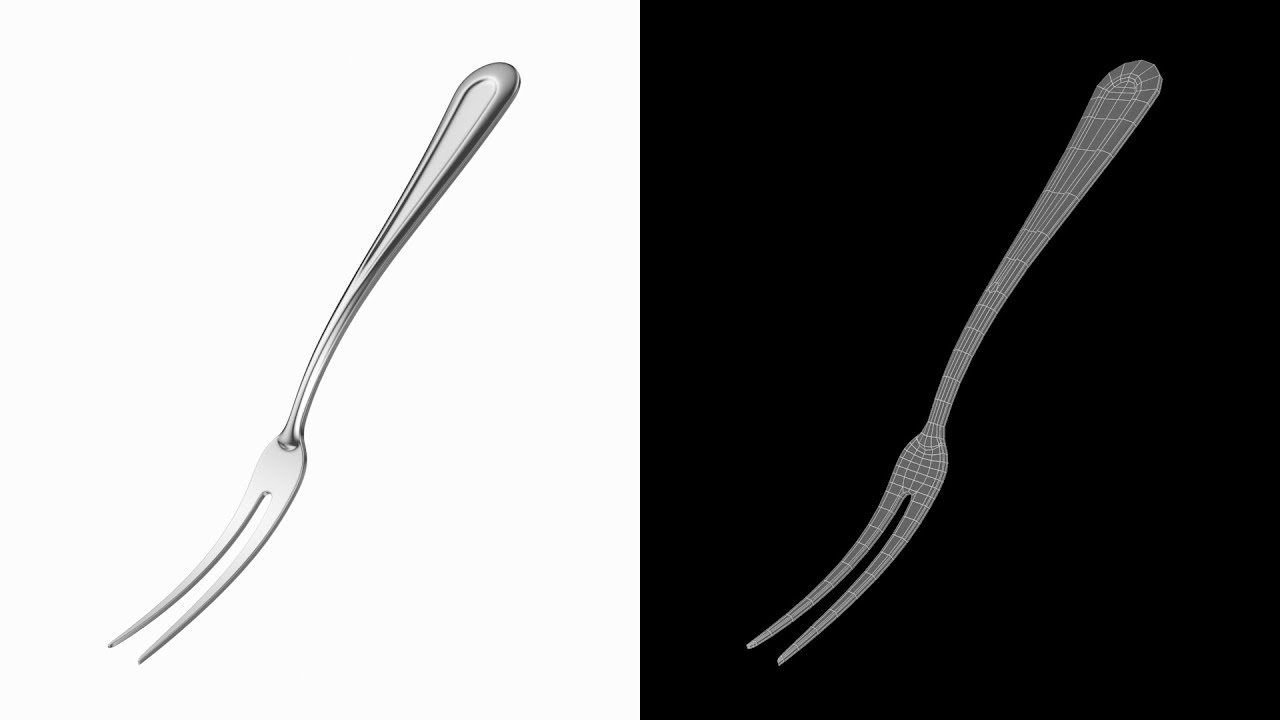 Fruit Fork Classic Cutlery 3D Model