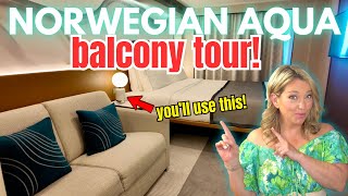 Balcony Cabin Tour on Norwegian Aqua | CruiseTipsTV