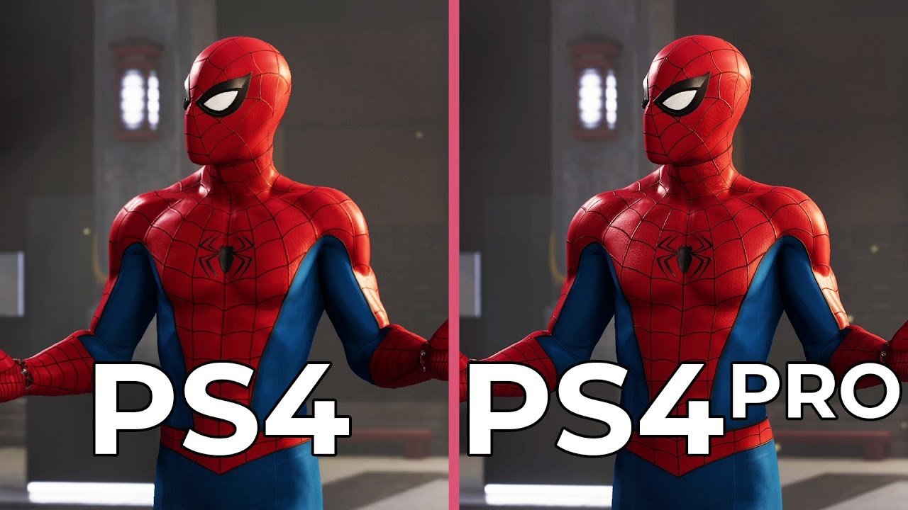 [4K] Marvel's Spider Man â€“ PS4 vs. PS4 Pro Graphics Comparison & PS4 Frame Rate Test - YouTube