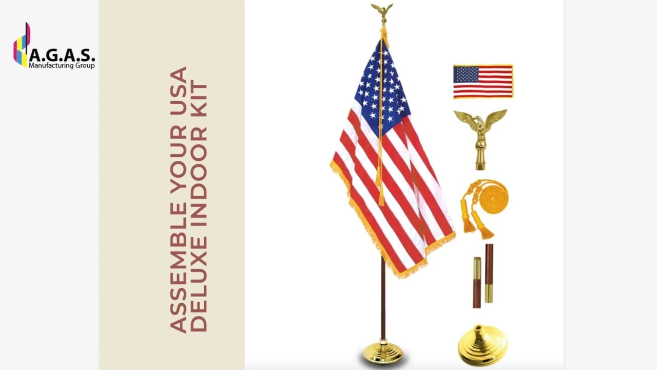 Crafting the Stars and Stripes: Assembling Your Indoor USA Embroidered Flag Deluxe Kit