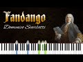 Fandango - Domenico Scarlatti | Piano Tutorial | Synthesia | How to play