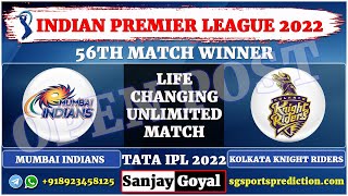 Mumbai Indians vs Kolkata Knight Riders 56th Match Prediction IPL 2022 | MI vs KKR DREAM11 Winner