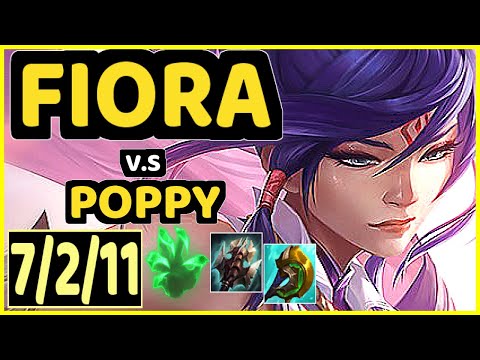 KFO (FIORA) vs POPPY - 7/2/11 KDA TOP GAMEPLAY - KR Ranked GRANDMASTER