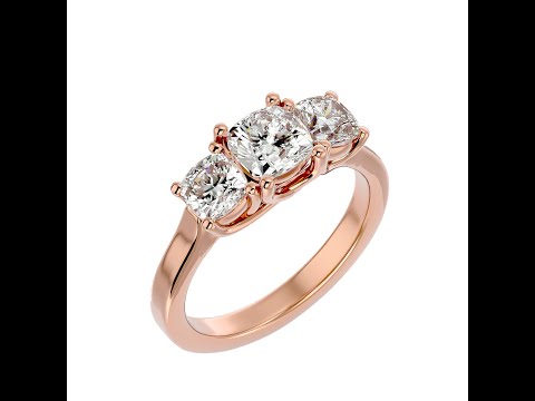 Inel de Logodna Noble Trilogy Rose Aur 18k Genuine Diamonds - Aura