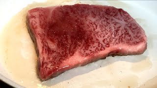 【A5ランク】国産黒毛和牛ステーキ焼いてみた【飯テロ】