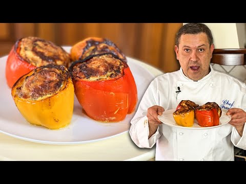 PEPERONI RIPIENI al FORNO - La Ricetta Classica del Peperone IMBOTTITO