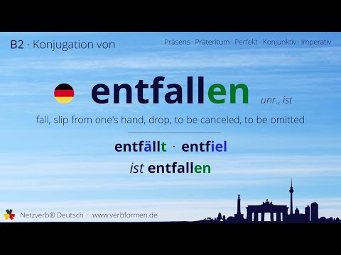 Konjugation des Verb „entfallen“ - alle Zeitformen lernen, Übersetzung, Tutorial