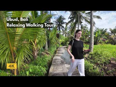 UBUD, Bali 4K Walking Tour | Relaxing Walk Around Sweet Orange Walk Trail & Centre of Ubud Town