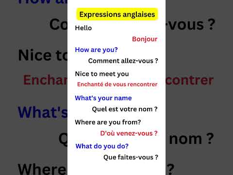 Apprendre langlais facilement et gratuitement / phrase en anglais pour débutant