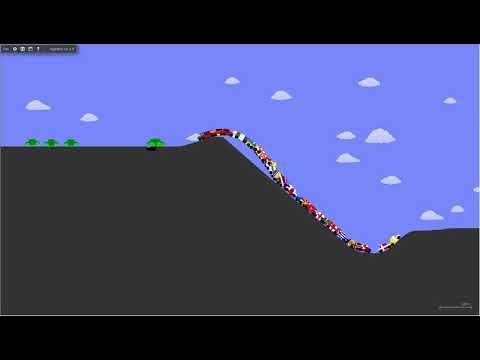 Europe Infection Car Race | Algodoo | Country Cars | Season 4