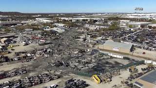 Drone video shows UPS plane crash site
