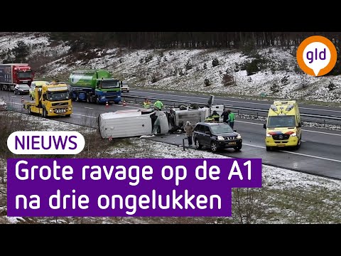 Ravage op A1 na ongevallen, weg tot in de middag dicht