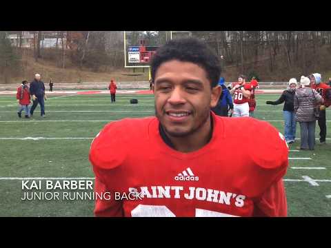 Post-Game Interviews w/SJU's Barber, Jackson & Fasching - 2018 Hamline