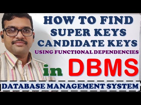 HOW TO FIND SUPERKEYS AND CANDIDATE KEYS WITH EXAMPLE IN DBMS || FINDING CANDIDATE KEYS || DBMS