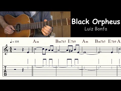 BLACK ORPHEUS | LUIZ BONFA | Guitar Lesson | Tutorial | Sheet Music & TABs