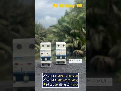 Cầu dao tự động MCB MPE MP4 2P 4,5ka MP4-C250, MP4-C263