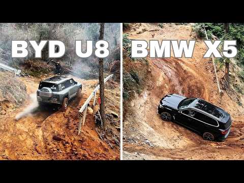 BYD YangWang U8 vs BMW X5 Bad Climbing Off-Road Challenge