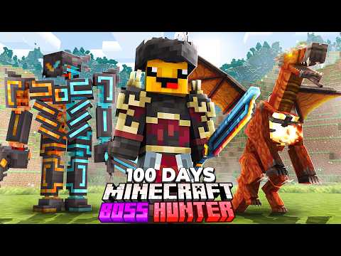 I Survived 100 Days as a BOSS HUNTER in Minecraft Hardcore!