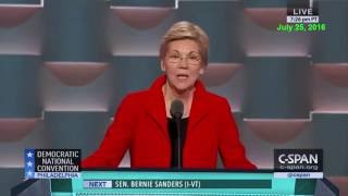 2016 DNC: Warren heckled - &quot;We trusted you!&quot;