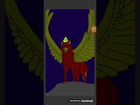 King Caesar the winged wolf hybrid