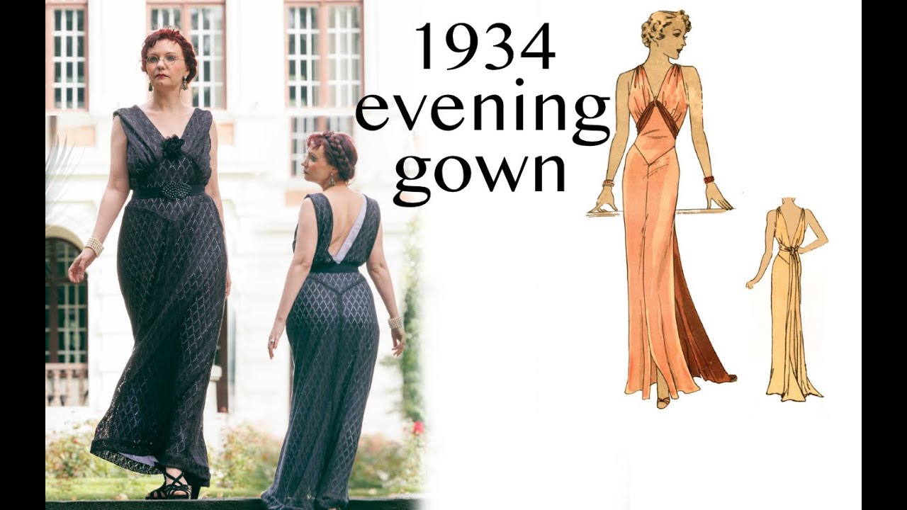making a 1934 evening gown