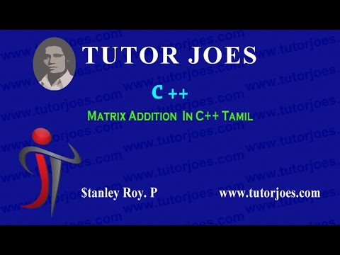 matrix addition in c programming in tamil