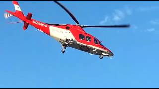 Helicopter flying in the sky