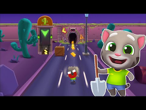 Talking Tom Gold Run Las Vegas Adventure | Tom Battles Raccoon Boss in Hank's Highway!