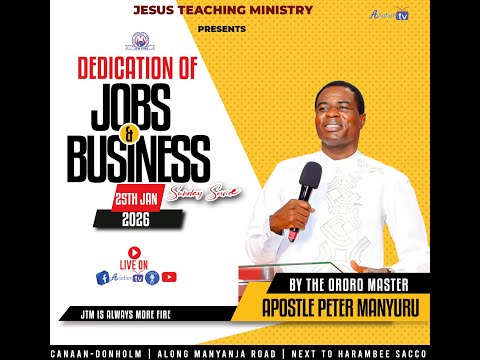 DEDICATION OF JOBS AND BUSINESS SUNDAY SERVICE.