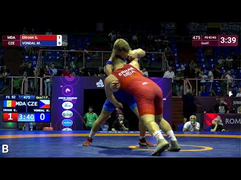 Qual. FS - 92 kg: G. ERHAN (MDA) v. M. VONDAL (CZE)