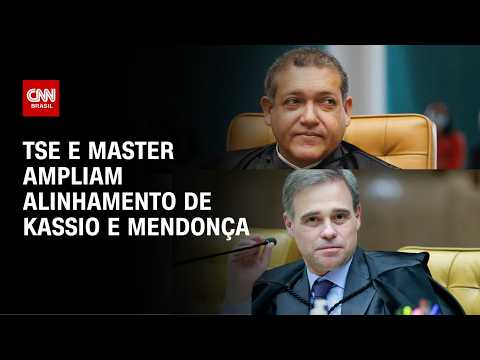 Gestão do TSE e caso Master ampliam alinhamento de Kassio e Mendonça | CNN NOVO DIA