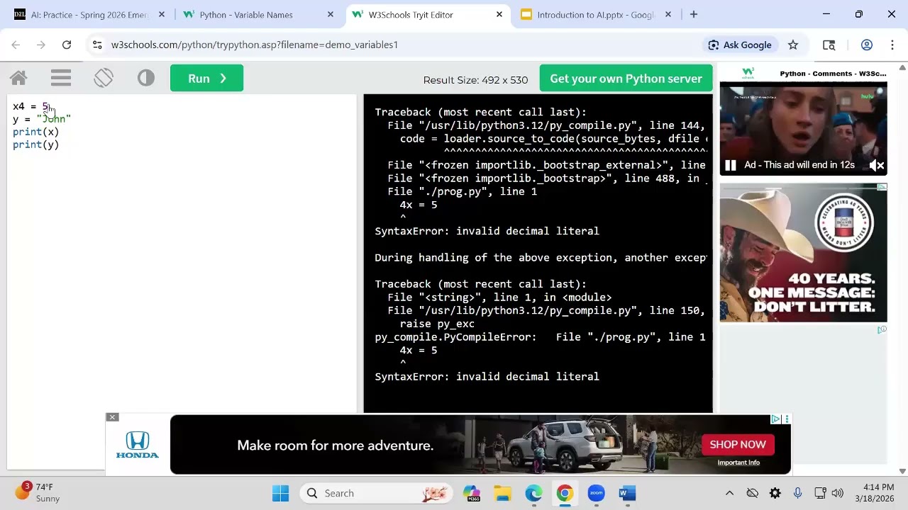 Intro to Python Programming: Variables, Strings, Operators