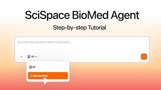 SciSpace BioMed Agent Tutorial — AI Co-Scientist for Biomedical research
