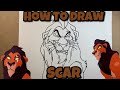 HOW TO DRAW SCAR LION KING Easy Step By Step Tutorial FOR KIDS