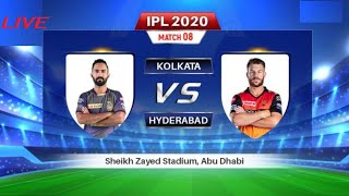IPL 2020 LIVE KKR VS SHR,   CRICKET GAME PLAY - Live SCORECARD