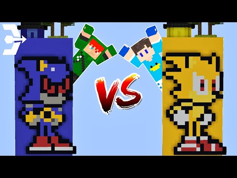 METAL SONIC ISLAND VS SUPER SONIC ISLAND in MINECRAFT!!