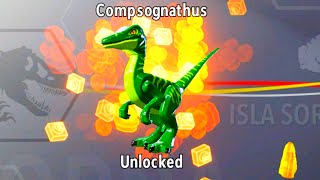 LEGO Jurassic World How to Unlock Compsognathus "Compy", Amber Brick Location