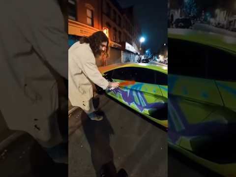 Arte o Vandalismo? 🚨😱 Policia VS Graffiti ... #Lamborghini #Graffiti #Policia #Viral #fun ...