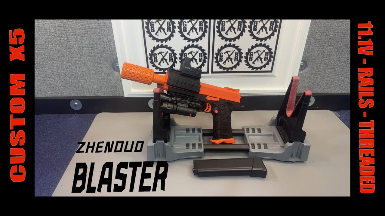 MODIFIED X5 Gel Ball Blaster (TOY!) - 11.1V Battery Conversion & Additional Rails!