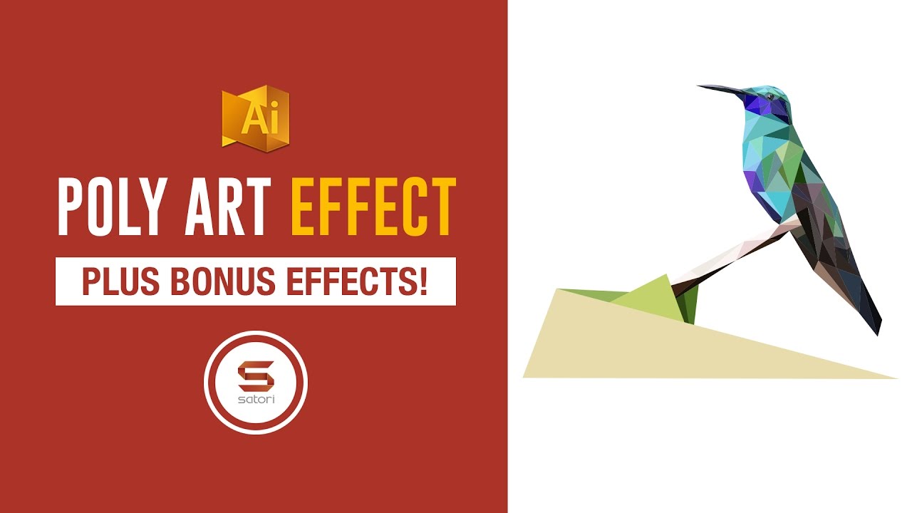 ILLUSTRATOR POLY ART EFFECT TUTORIAL - How To Make Poly Art + Bonus Effects